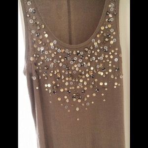Guess XS Soft Tank Top bling sequins and stones